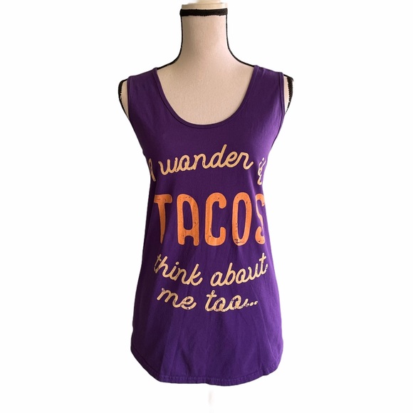 Taco lovers graphic tank top. Size XL